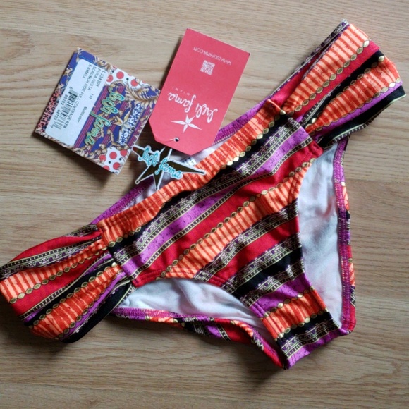Luli Fama Pura Fiesta Scrunch Side Bikini Btm XS👙 - Picture 1 of 5